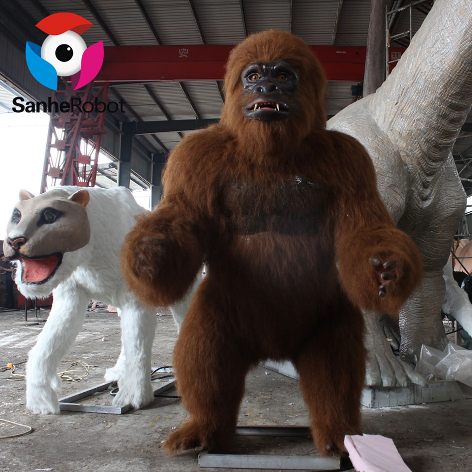 Amusement Park Outdoor Equipment Handmade Animatronic Gorilla