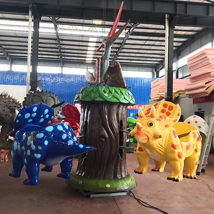 Amusement park Kids Ride Equipment Carnival Carousel Dinosaur Ride For sale