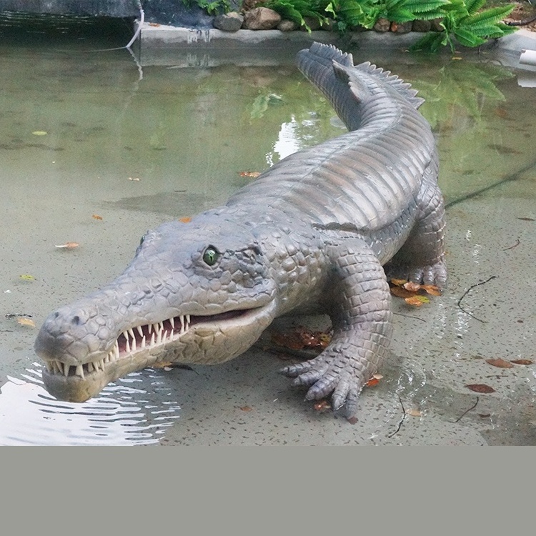 Zoo Park Simulation animal Realistic Alligator Life Size Animatronic Crocodile For Sale