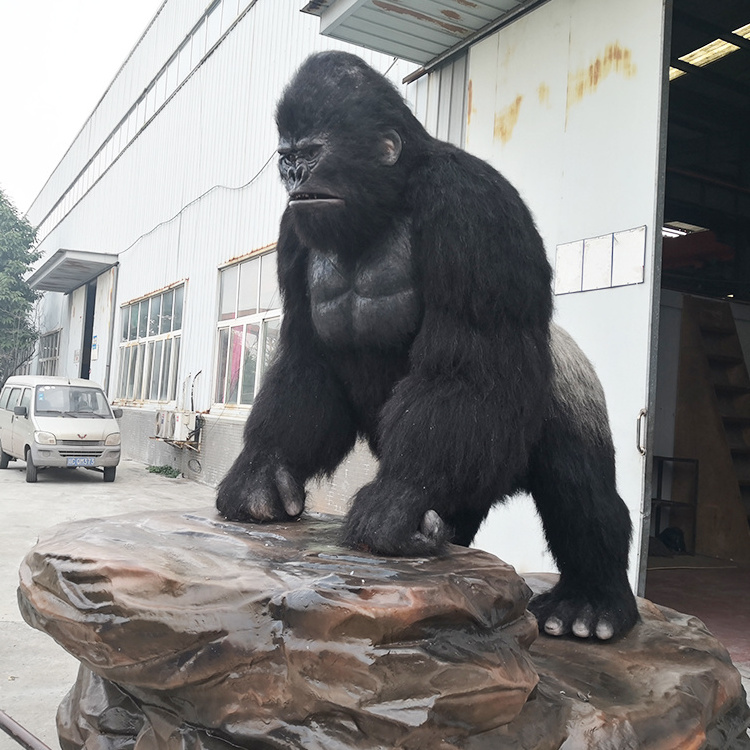 High Simulation Amusement Animatronics Realistic King Kong Animatronic Gorilla Statue Animatronic Animal for sale