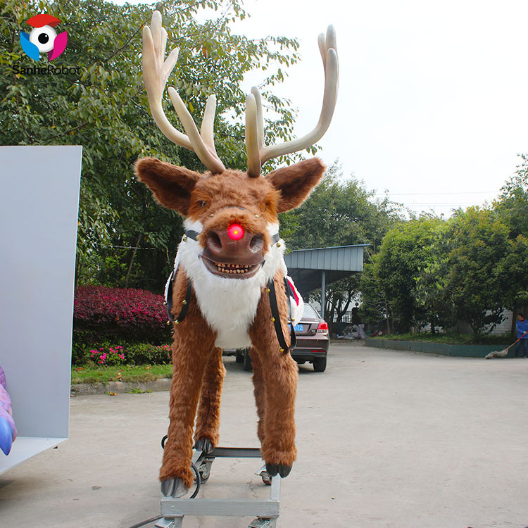 Theme Park Attractive Animated Lifesize animatronic realistic reindeer