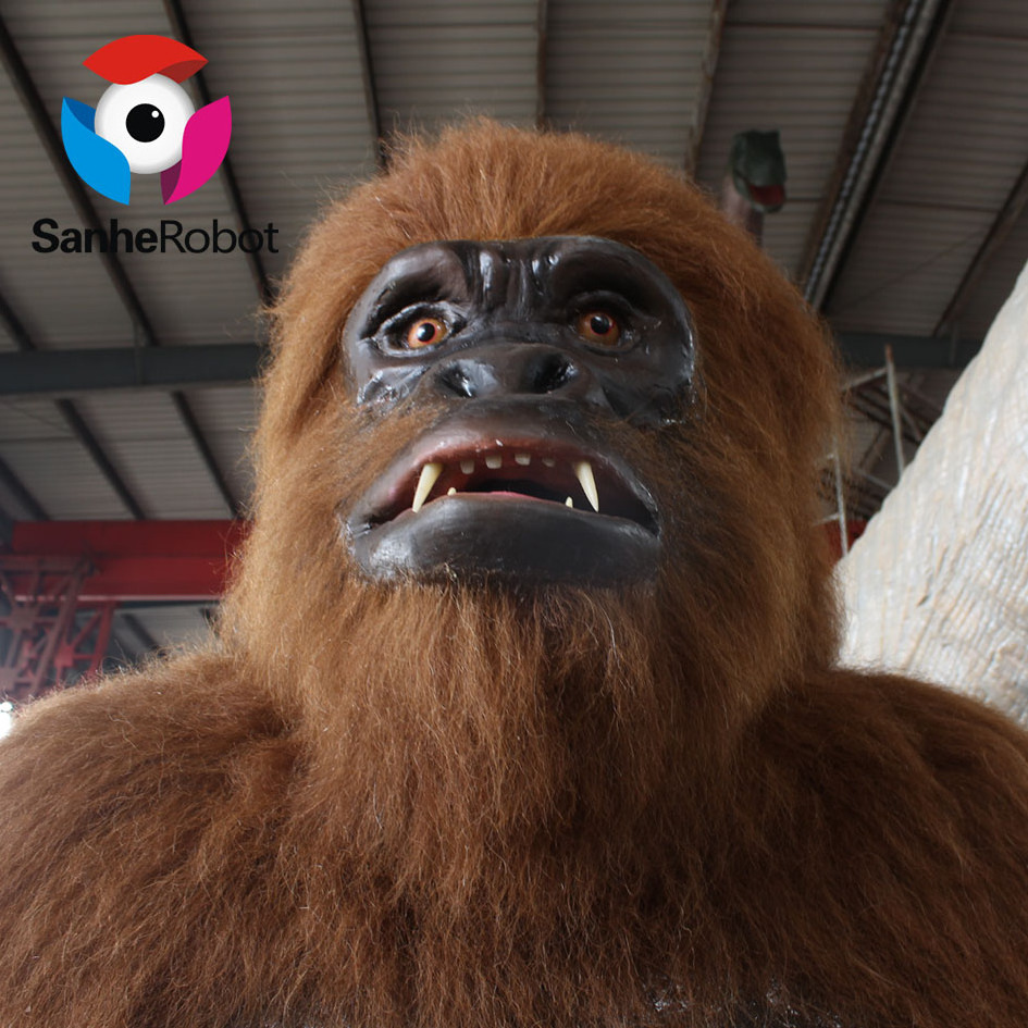 Amusement Park Outdoor Equipment Handmade Animatronic Gorilla