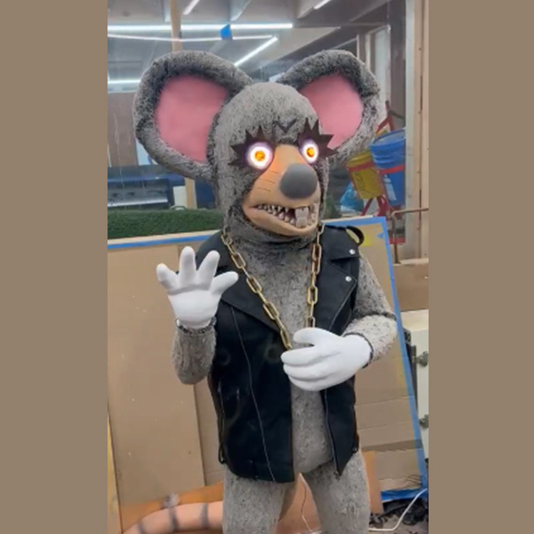 Funny Customized Animatronics Robot Model Moving Mouse Rat Singing Statue Animal Animatronic for sale