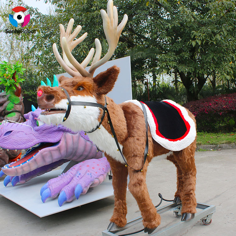 Theme Park Attractive Animated Lifesize animatronic realistic reindeer