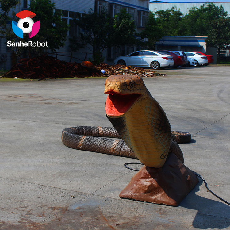 Adventure Park Realistic Robot Snake Animatronic Animal Moving Life Size Snake Replicas for Zoo