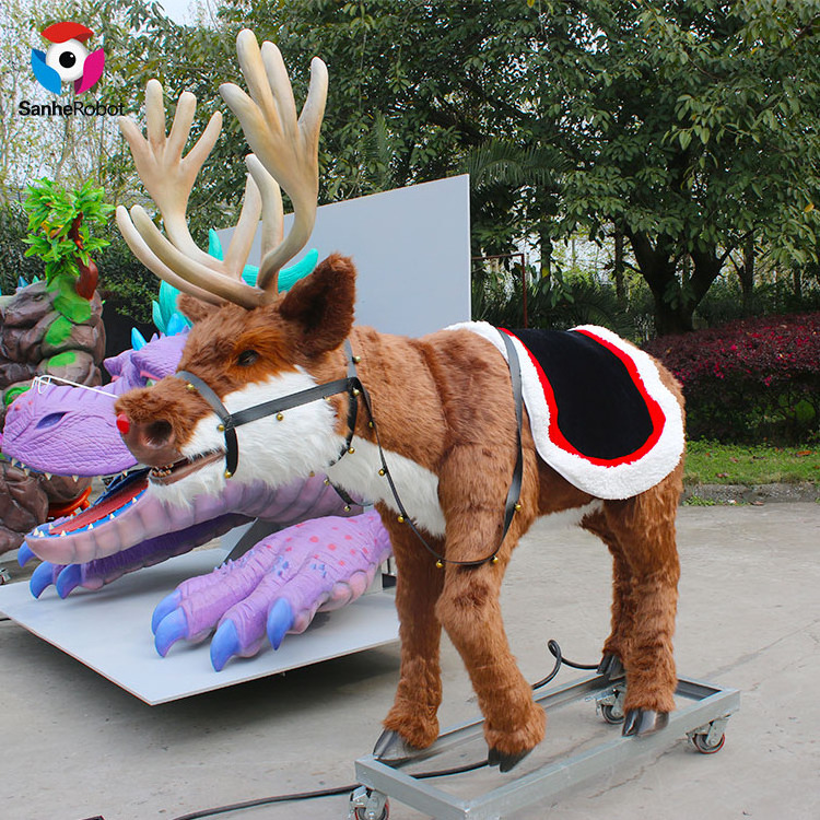 Theme Park Attractive Animated Lifesize animatronic realistic reindeer