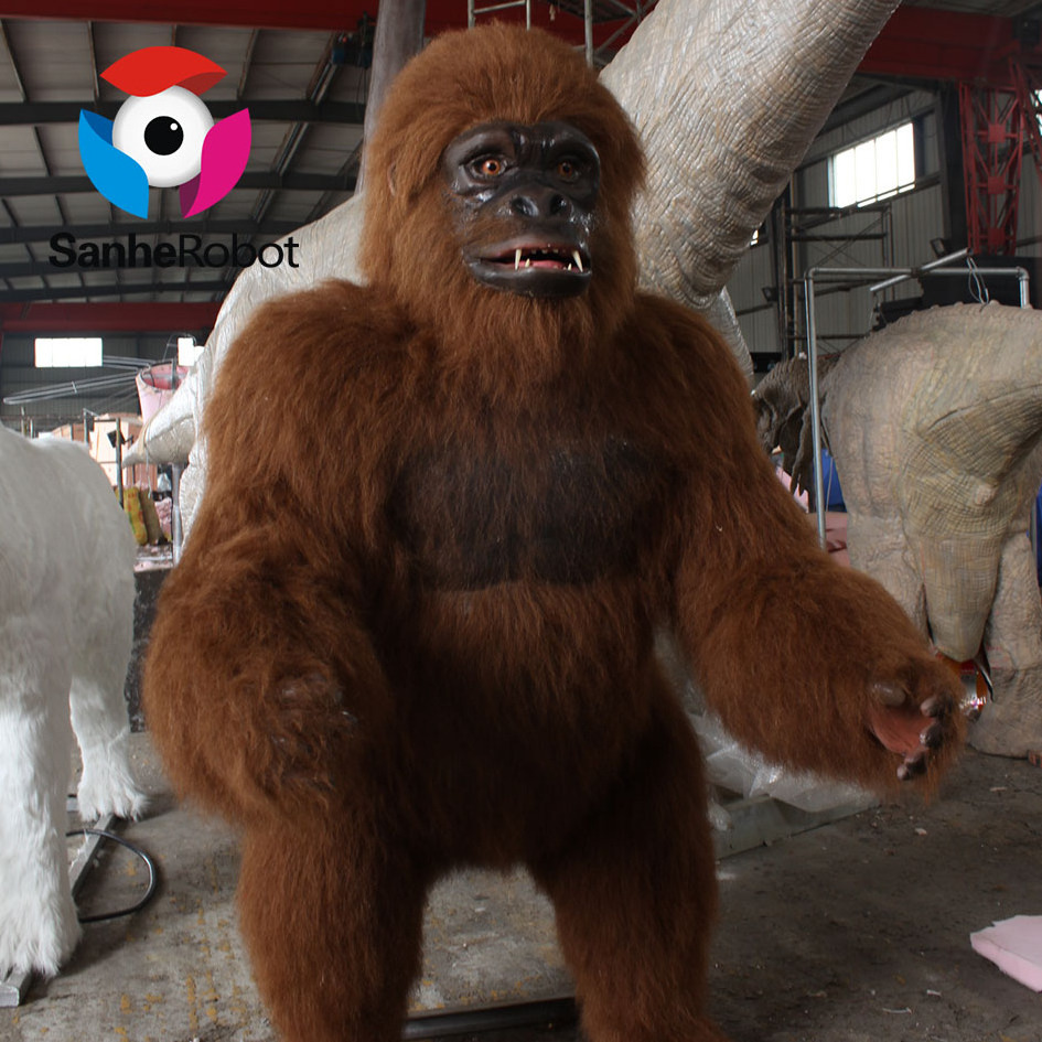 Amusement Park Outdoor Equipment Handmade Animatronic Gorilla