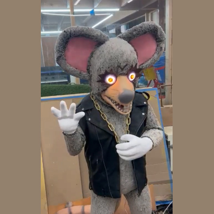 Funny Customized Animatronics Robot Model Moving Mouse Rat Singing Statue Animal Animatronic for sale