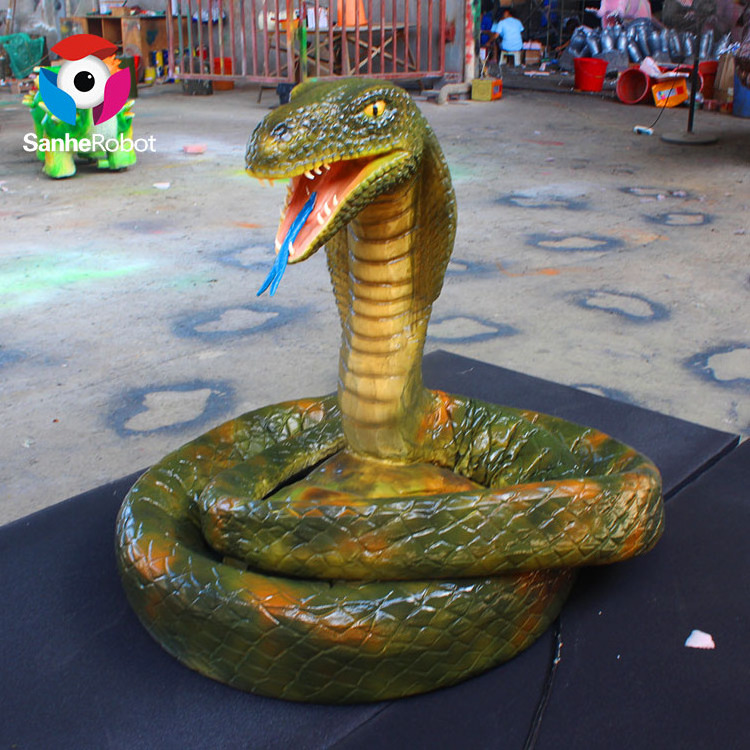 Adventure Park Realistic Robot Snake Animatronic Animal Moving Life Size Snake Replicas for Zoo