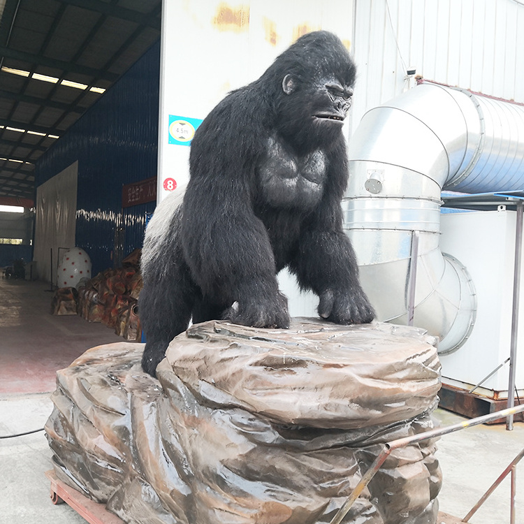 High Simulation Amusement Animatronics Realistic King Kong Animatronic Gorilla Statue Animatronic Animal for sale