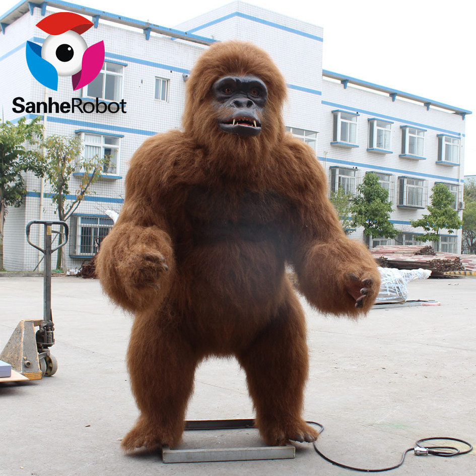 Amusement Park Outdoor Equipment Handmade Animatronic Gorilla