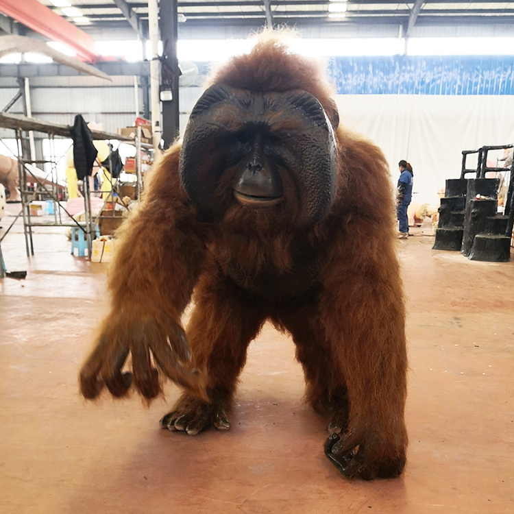 Custom Life Size Animatronic Animal Model of Orangutan Gorilla Costume for sale