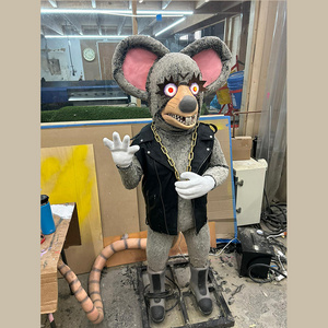 Funny Customized Animatronics Robot Model Moving Mouse Rat Singing Statue Animal Animatronic for sale