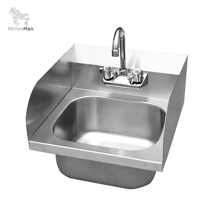 17X17 inch perfect 304 stainless steel  utility hand wash sink commercial sink wall sink