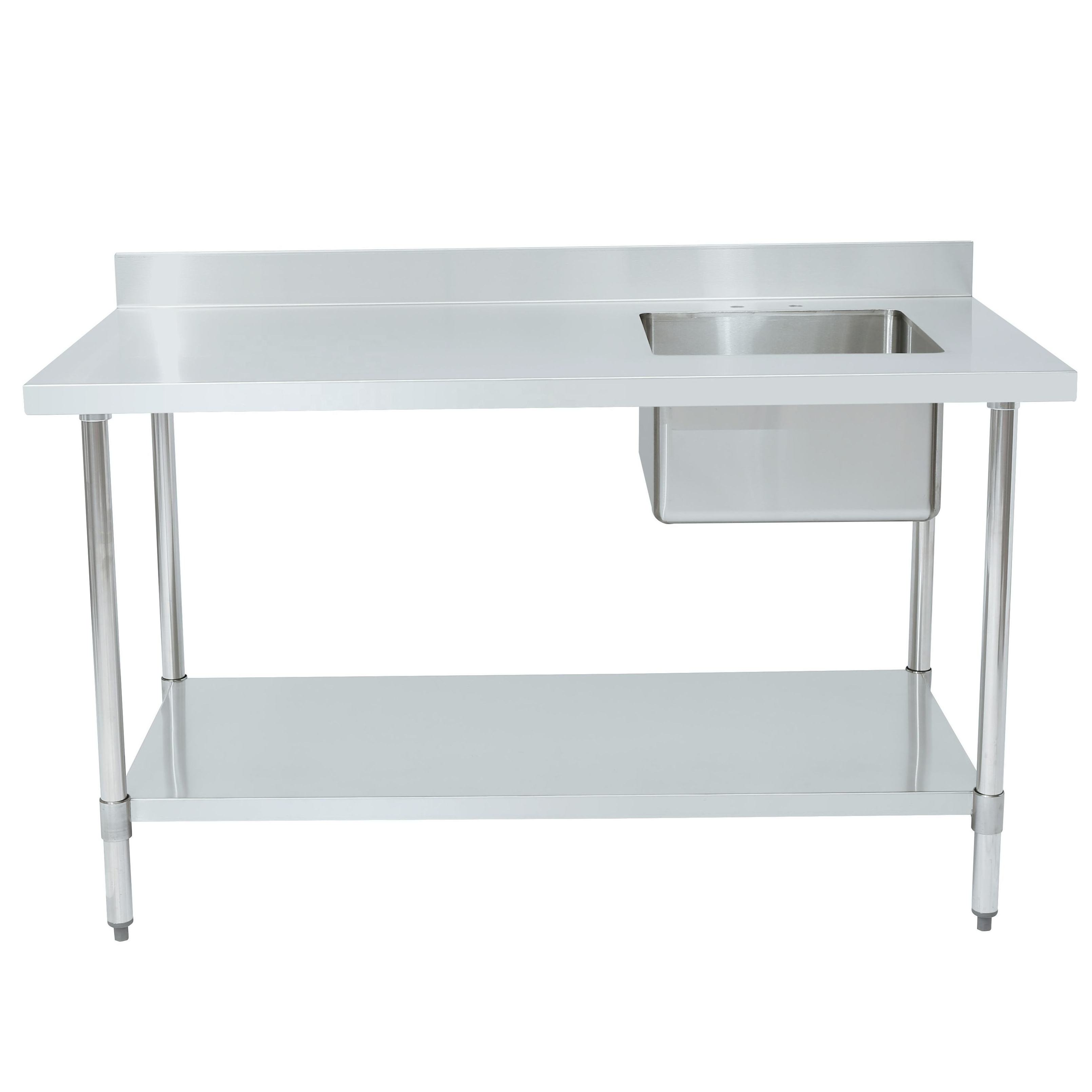 Custom High Quality Sink Work Bench Restaurant Equipment Commercial Kitchen Stainless Steel Work Table