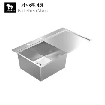 High quality 304 handmade stainless steel single bowl kitchen sink with single tray