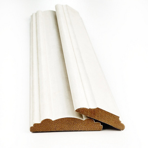 High quality and low price Mouldings  baseboard coved stair mdf primed wall wood floor skirting designs board corner