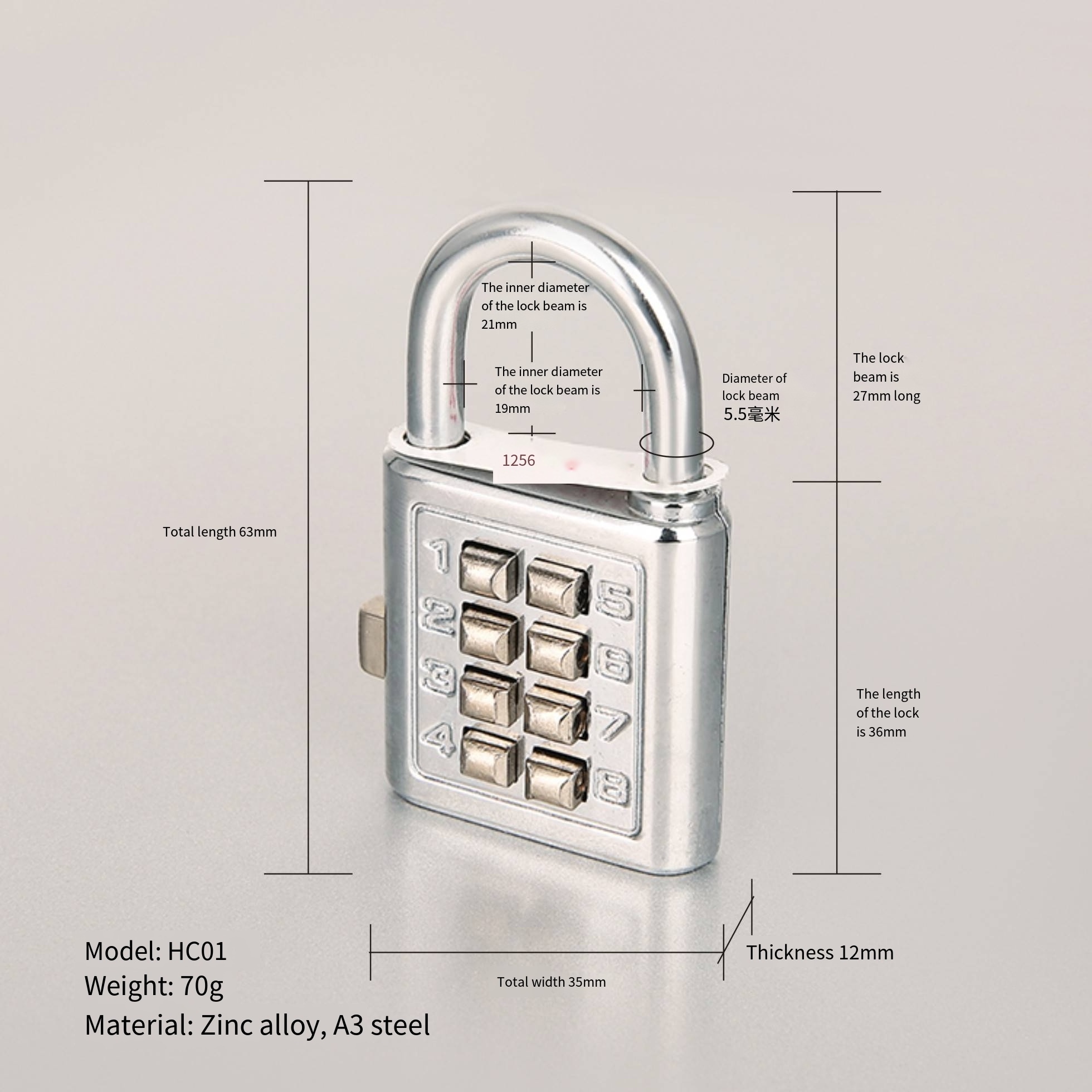 Wholesale Low Price Code Lock Cadeado Outdoor Travel Candado Zinc Alloy Key Digital Password Combination Padlock