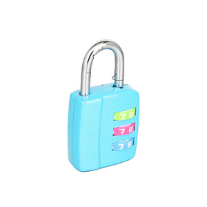 Hot Selling Quality Multiple Color 3 Digital Code Cadeado Password Lock Candado Locker Zinc Alloy Combination Stainless Padlock