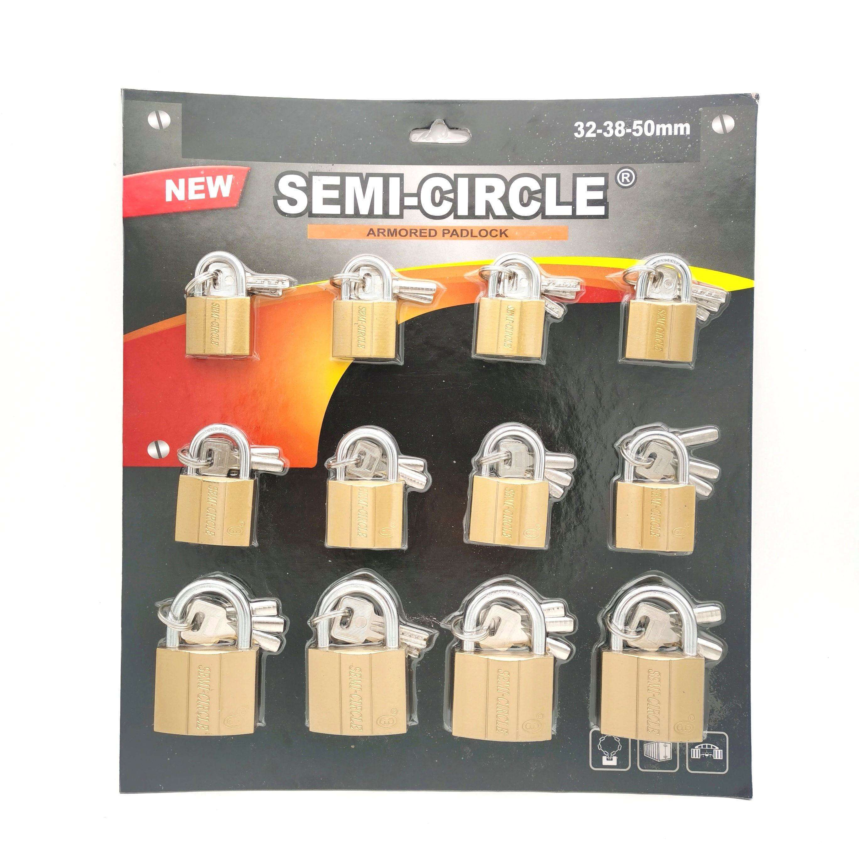 Samhoo High Quality Imitate Brass Arc Type Padlock Gym School Cabinet Security Brass Padlocks