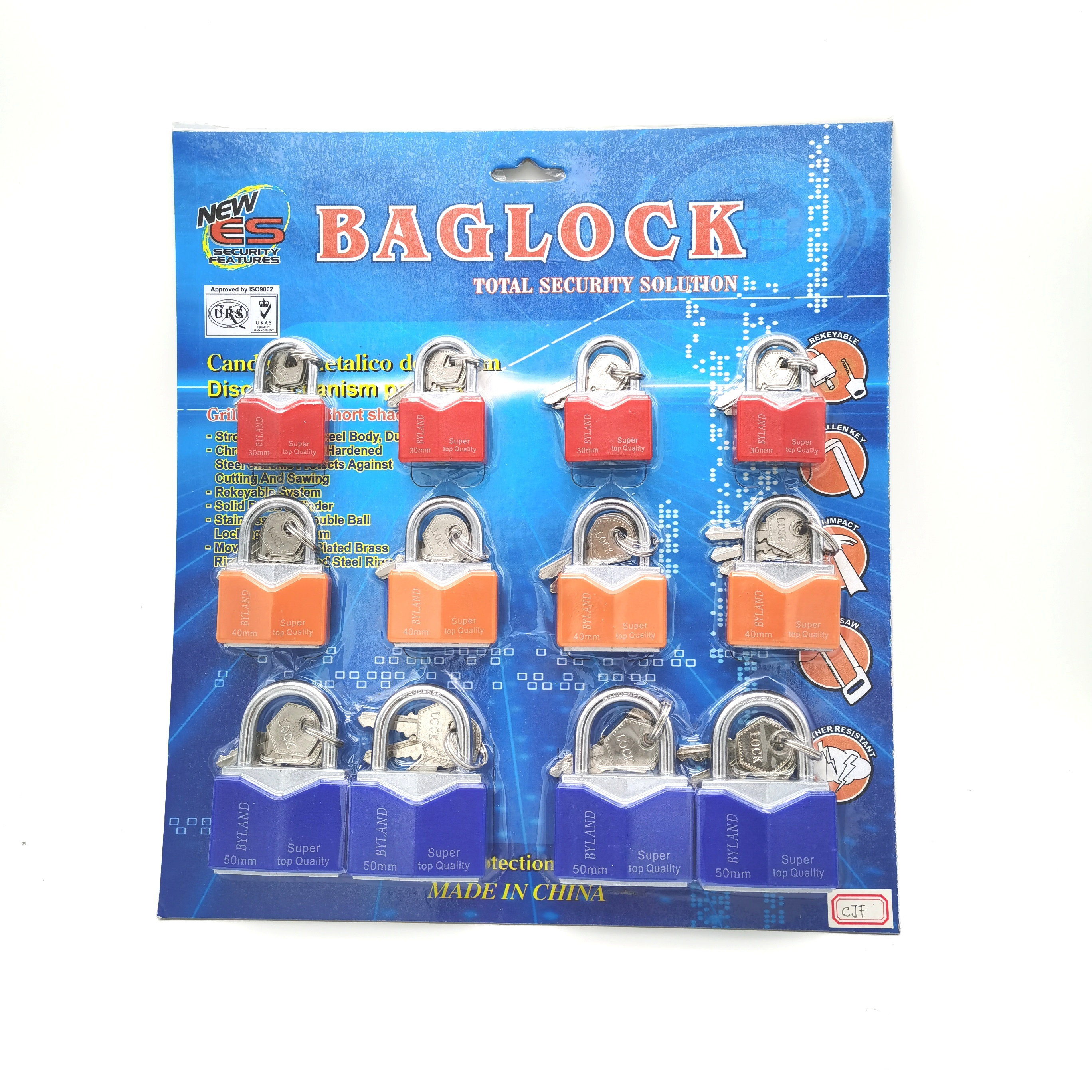 Samhoo Wholesale New Products Steel Shackle Lock Waterproof Keyed Alike Outdoor Candado  Iron Combination Set Padlock