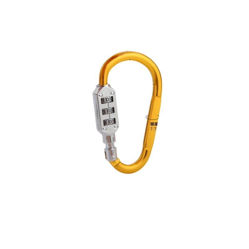 Customized Outdoor Sports Equipment  Cadeado Zinc Alloy Password Climbing Hook Mountaineering Buckle Combination padlock Lock