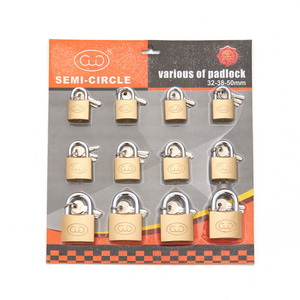 Samhoo Fast Delivery Customized Padlock Top Security Steel Shackle Hardened Candado Brass Copper Padlocks