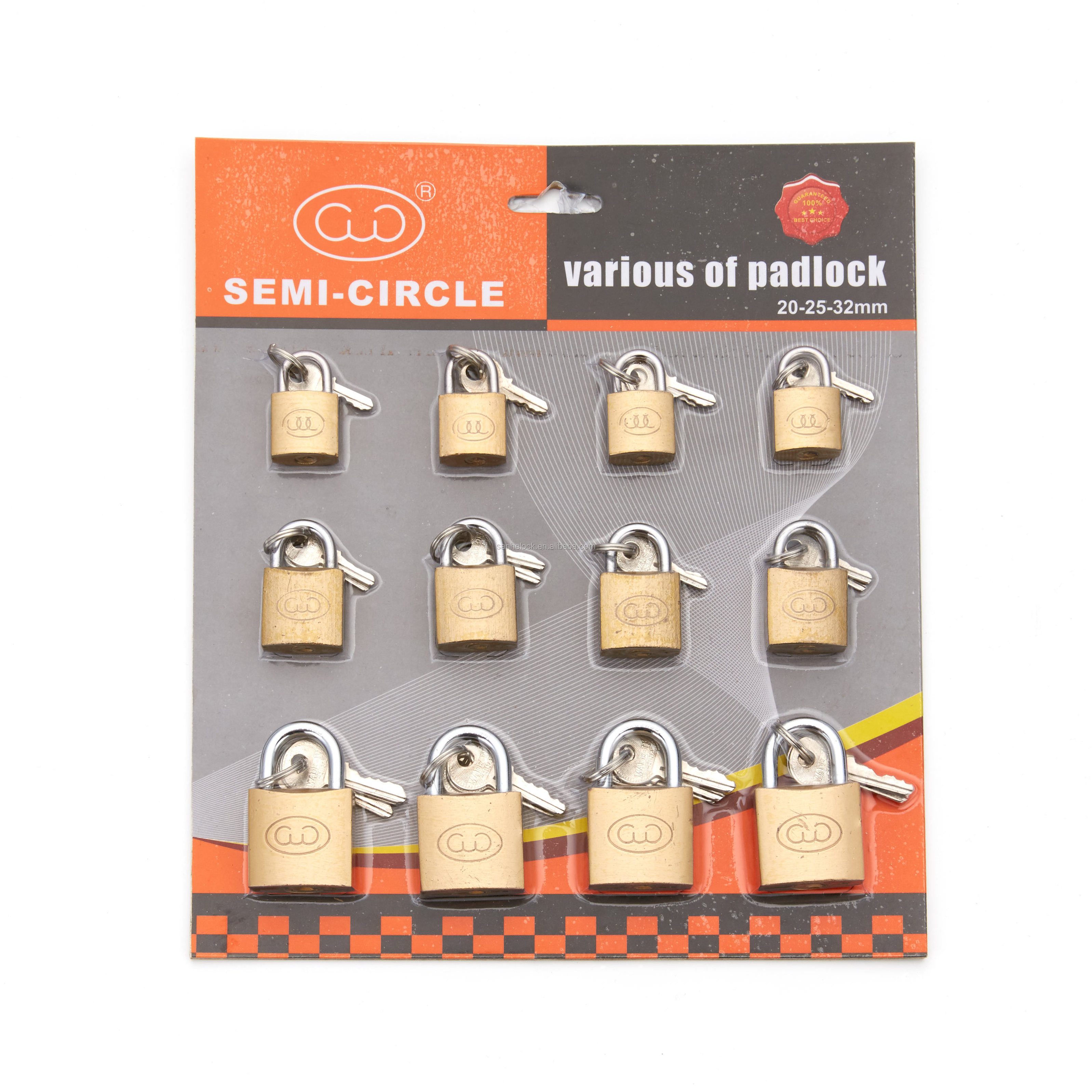 Samhoo Fast Delivery Customized Padlock Top Security Steel Shackle Hardened Candado Brass Copper Padlocks