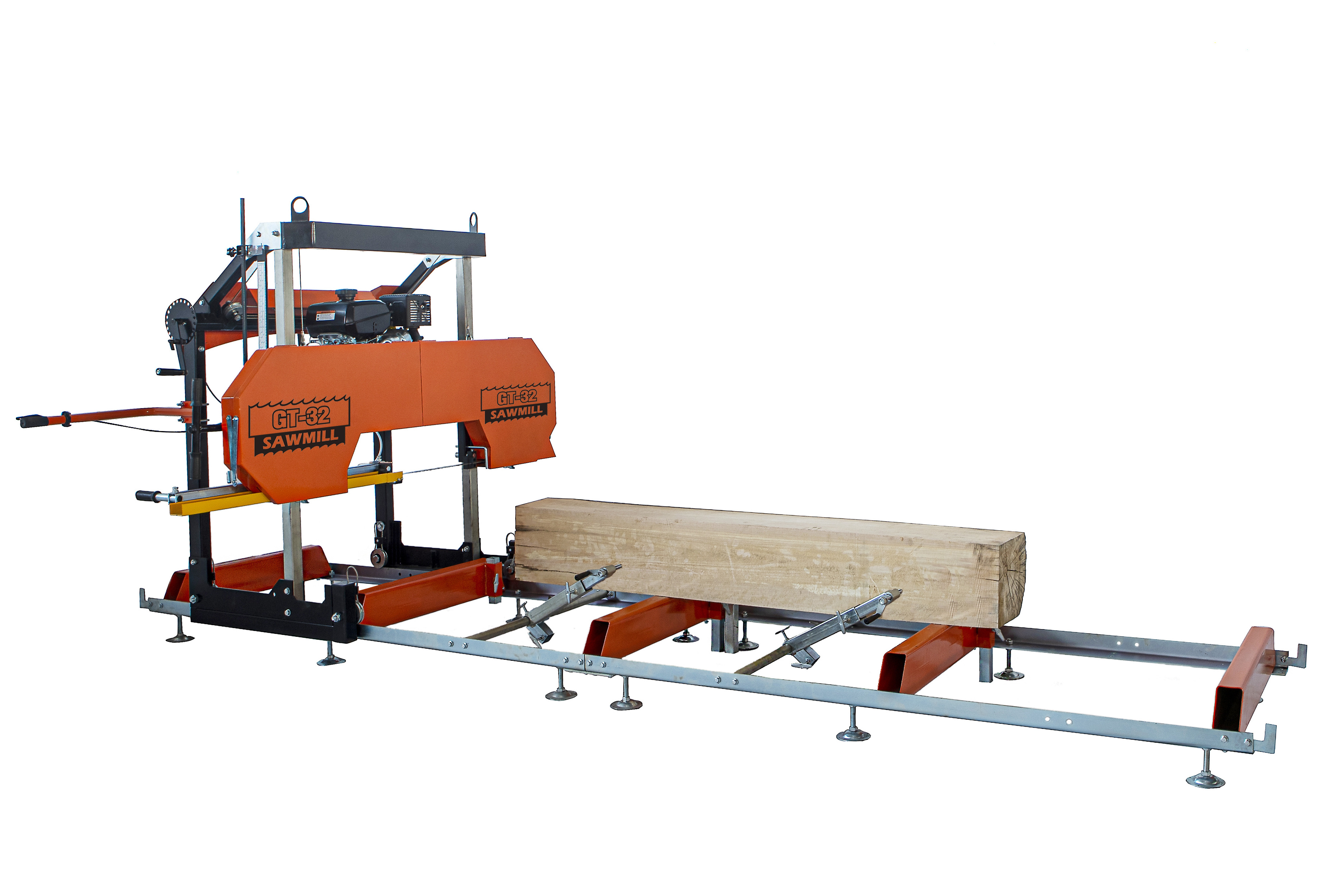 26'' horizontal woodworking machinery portable sawmill band saw mill  with trailer for sale