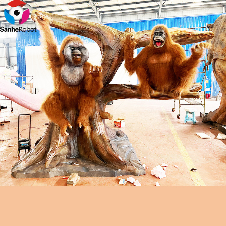 Customize a variety of highly simulated orangutan or monkey lifesize animal statues