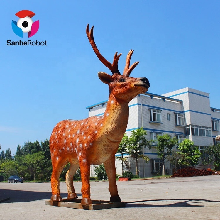 Outdoor Robotic Vivid Life Size Animatronic animated christmas Reindeer