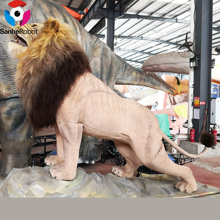 Animal park Simulation Animal animatronic Life size Lion for sale