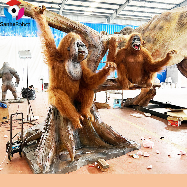 Customize a variety of highly simulated orangutan or monkey lifesize animal statues