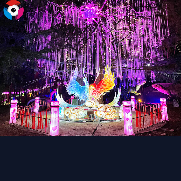 Simulation Volcano Lantern large outdoor display of colored lights handmade Lantern Chinese Dinosaur  Animal Lantern ZIGONG