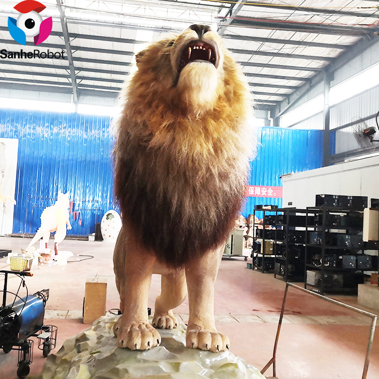 Animal park Simulation Animal animatronic Life size Lion for sale