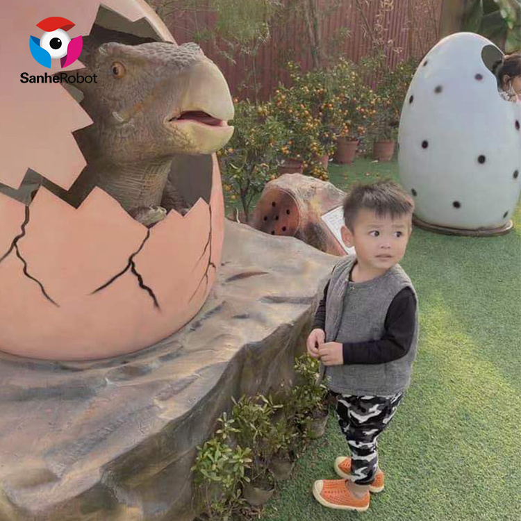 Other Amusement Park Products Fiberglass Life Size Dinosaur Egg Dinosaur Decoration