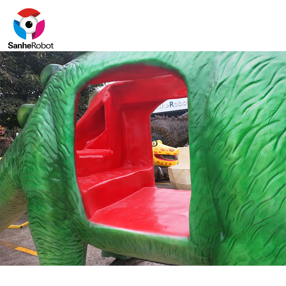 Amusement Park Fiberglass Cartoon Dinosaur Slide for Sale