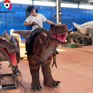 2024 Zigong custom electric walking realistic dinosaur costume sculpture for sale theme park dinosaur rides amusement park