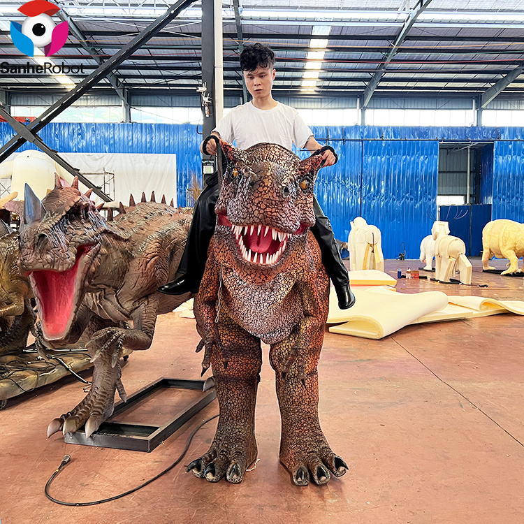 2024 Zigong custom electric walking realistic dinosaur costume sculpture for sale theme park dinosaur rides amusement park