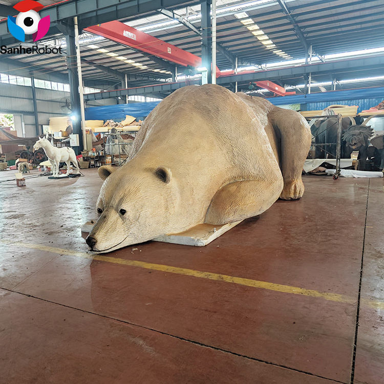 2024 The Great Polar Bear outdoor exhibit animatronic simulation big size animal model for sale