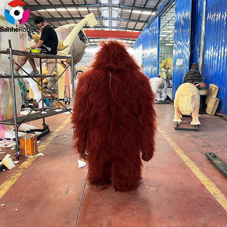 Red gorilla animal costume park theme park drama performance costumes