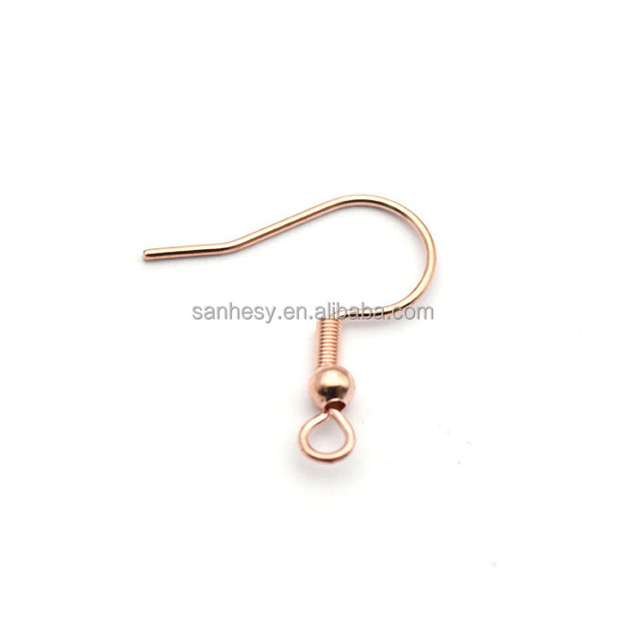 Stainless Steel Gold Plated Making Accessories 0.7*20mm Earring Hooks PVD DIY Spring Ear Hook Jewelry Findings