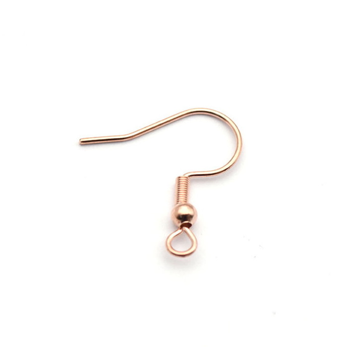 Stainless Steel Gold Plated Making Accessories 0.7*20mm Earring Hooks PVD DIY Spring Ear Hook Jewelry Findings