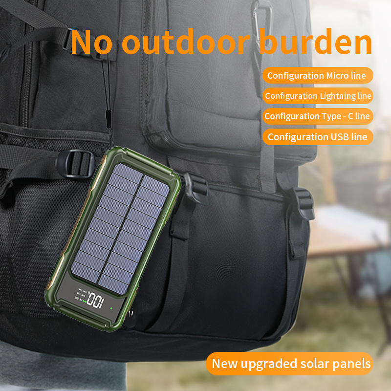 Factory Outlet Solar Power Bank 20000mah/30000mah Usb Solar Panel Power Bank Charger For Mobile Phone