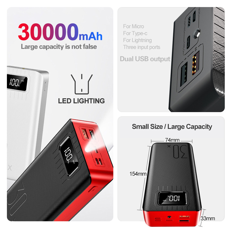 2021 newest best selling products  large capacity power bank 20000mAh power charger 30000mAh powerbanks for huawei