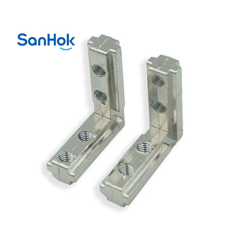 T Slot Aluminum Profile Iron Right Angle Joint Bracket For Corner Connecting