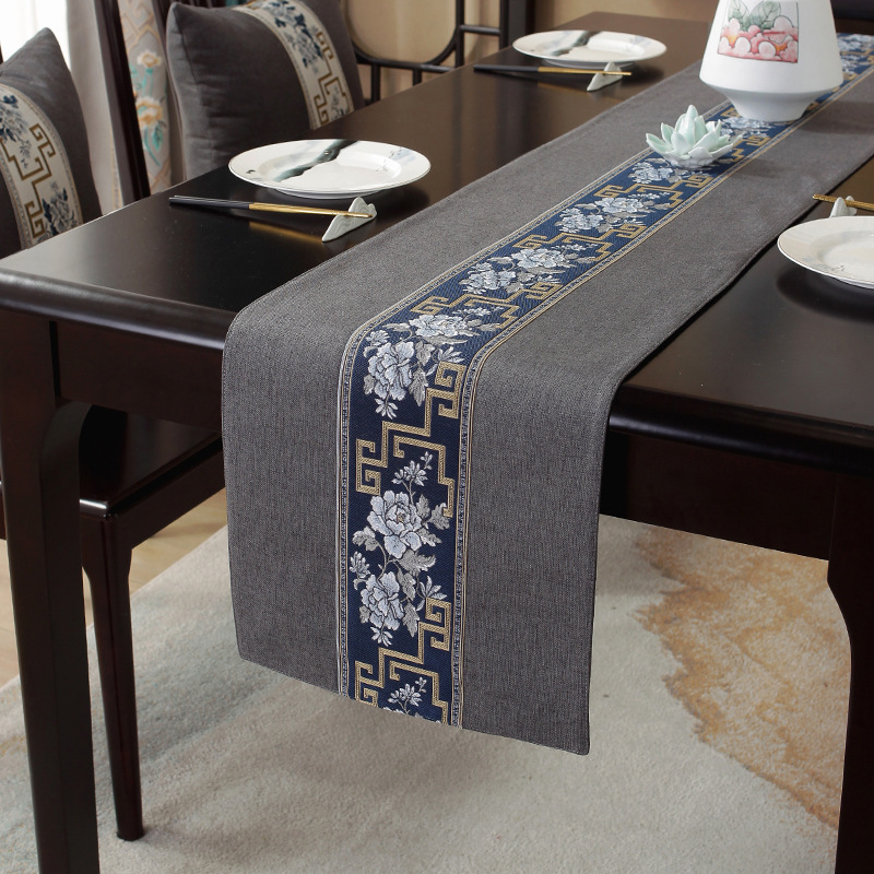 Chinese Style Waterproof Table Runner Home Decor Dining Table Runner Cotton linen Table Runner