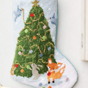 Needlepoint Bauble Stockings Christmas tree and animal pattern Home decoration Festival celebration custom