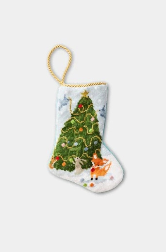 Needlepoint Bauble Stockings Christmas tree and animal pattern Home decoration Festival celebration custom