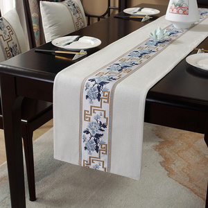 Chinese Style Waterproof Table Runner Home Decor Dining Table Runner Cotton linen Table Runner